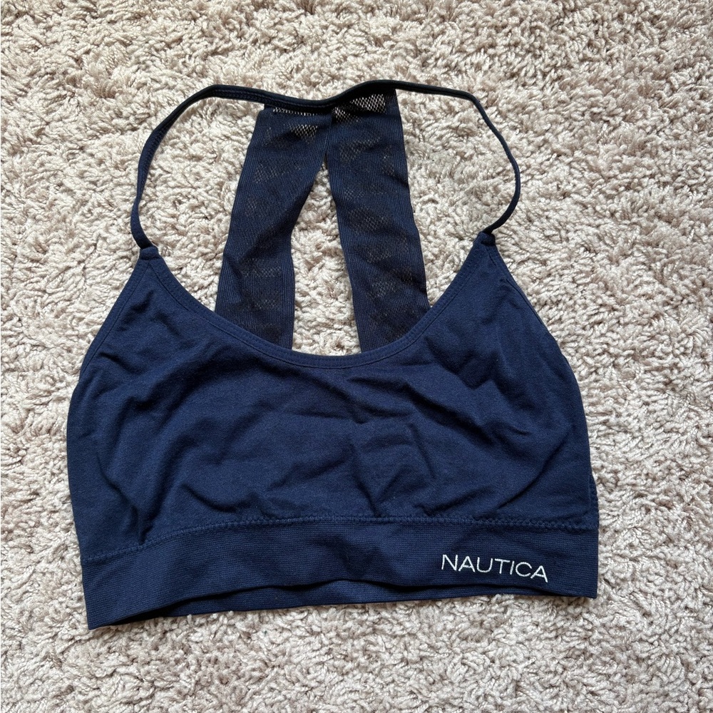 Nautica Blue Racerback Sports Bra